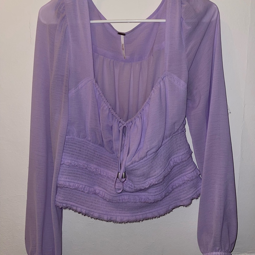 Long sleeve lavender top